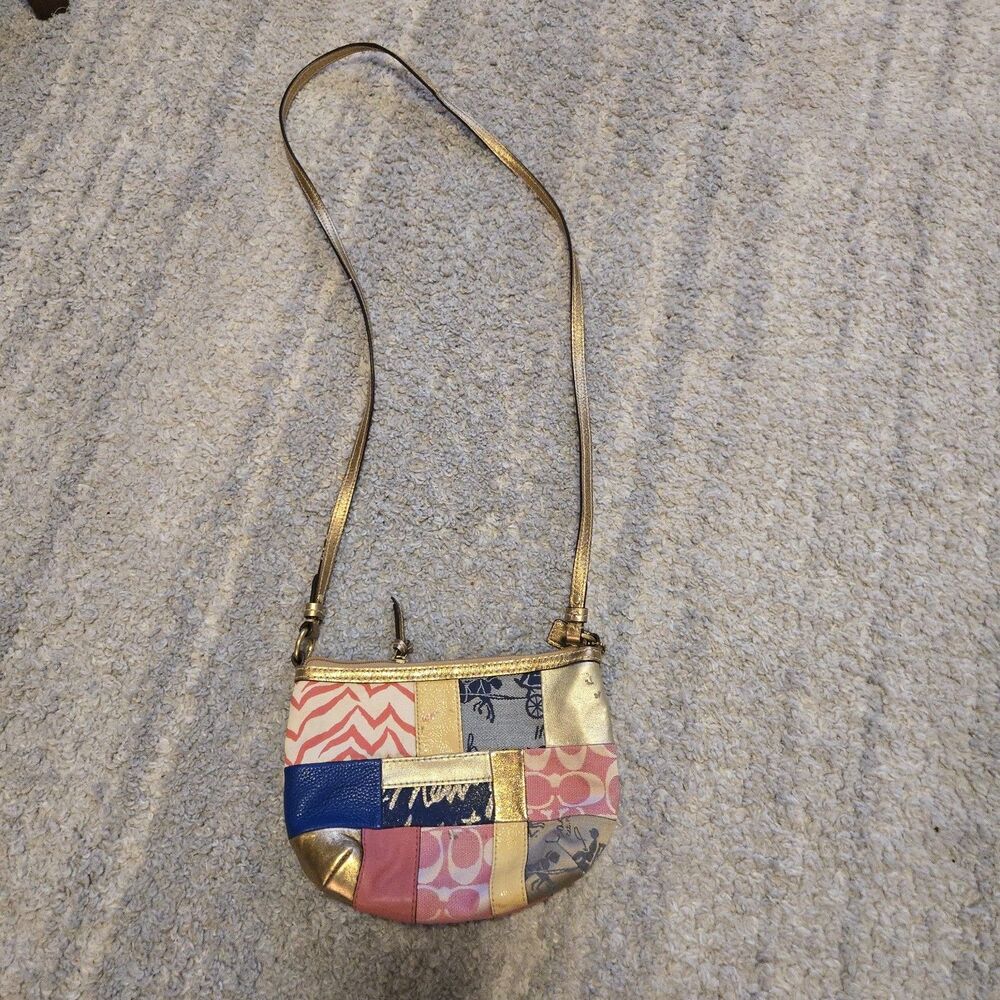 Coach Multicolor Patchwork Leather Fabric Signatu… - image 16